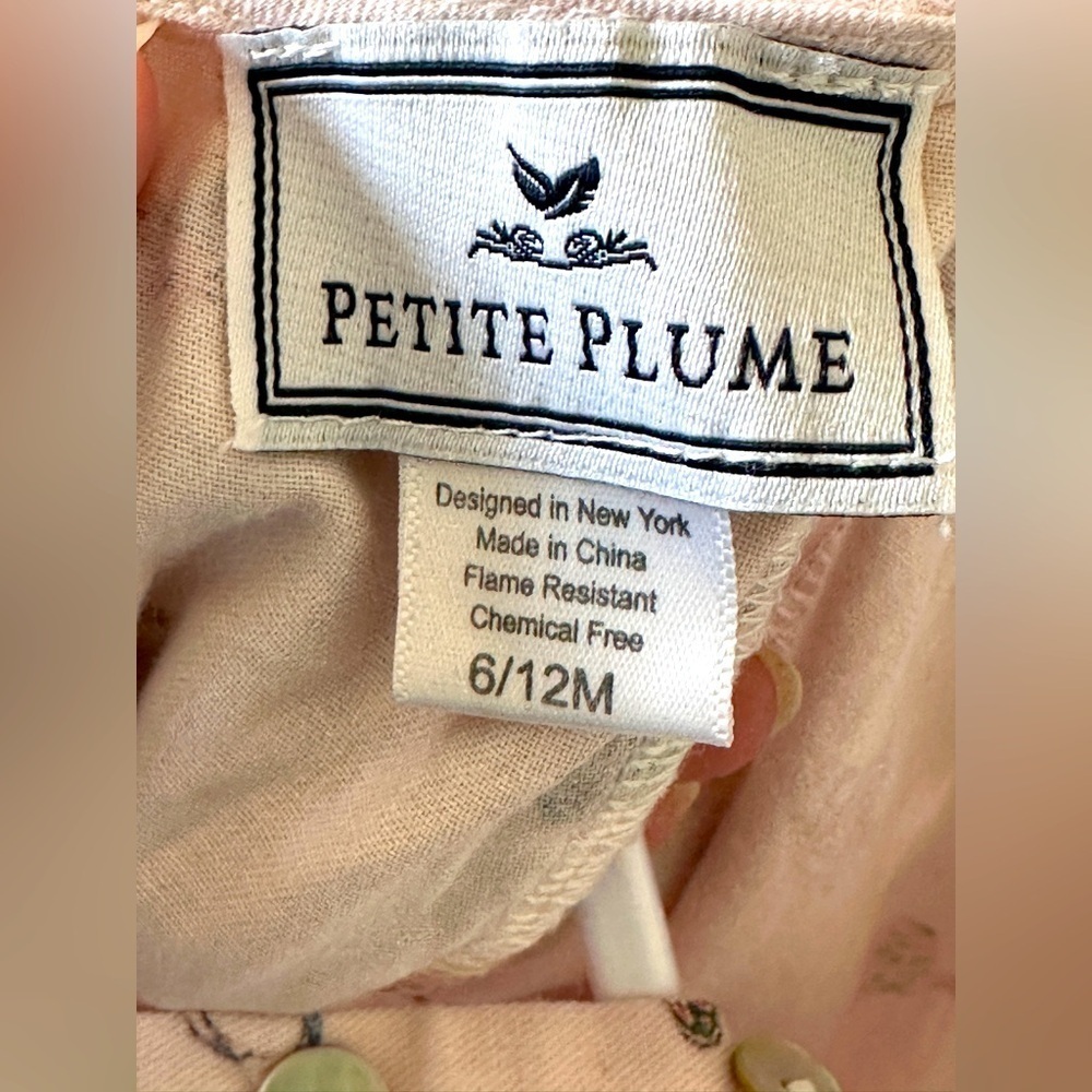 Petite Plum teapot girls ruffled romper. Size 6-12m. Great condition! - Picture 3 of 3